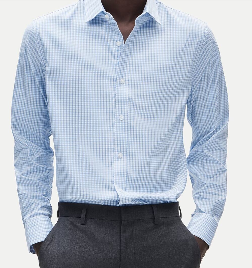 J Crew Mens Slim Bowery Performance Shirt M NWT Blue Plaid CA351 J.Crew Stretch